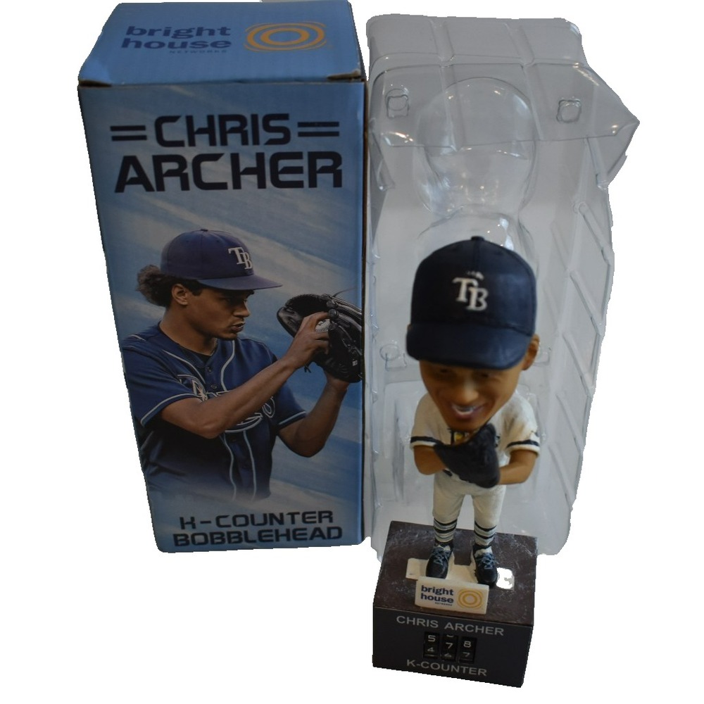 Tampa Bay Rays SGA 4/30/2016 Chris Archer Bobblehead Strike Out Counter Baseball